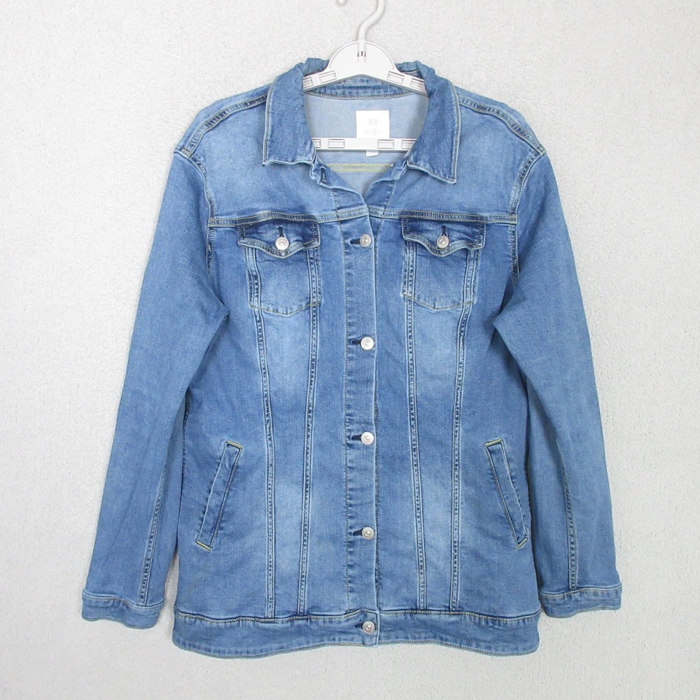 LuLaRoe Denim Jacket Womens XL Blue Excellent Stretch Cotton Trucker Coat
